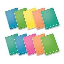 Pigna, Maxi Quaderno Monocromo FLUO, A4, 80 g, m², 80 pagine con risguardo, Copertina in Cartoncino, Plastificata Opaca, interno 0C, Righe con margine, Colori Assortiti, 10