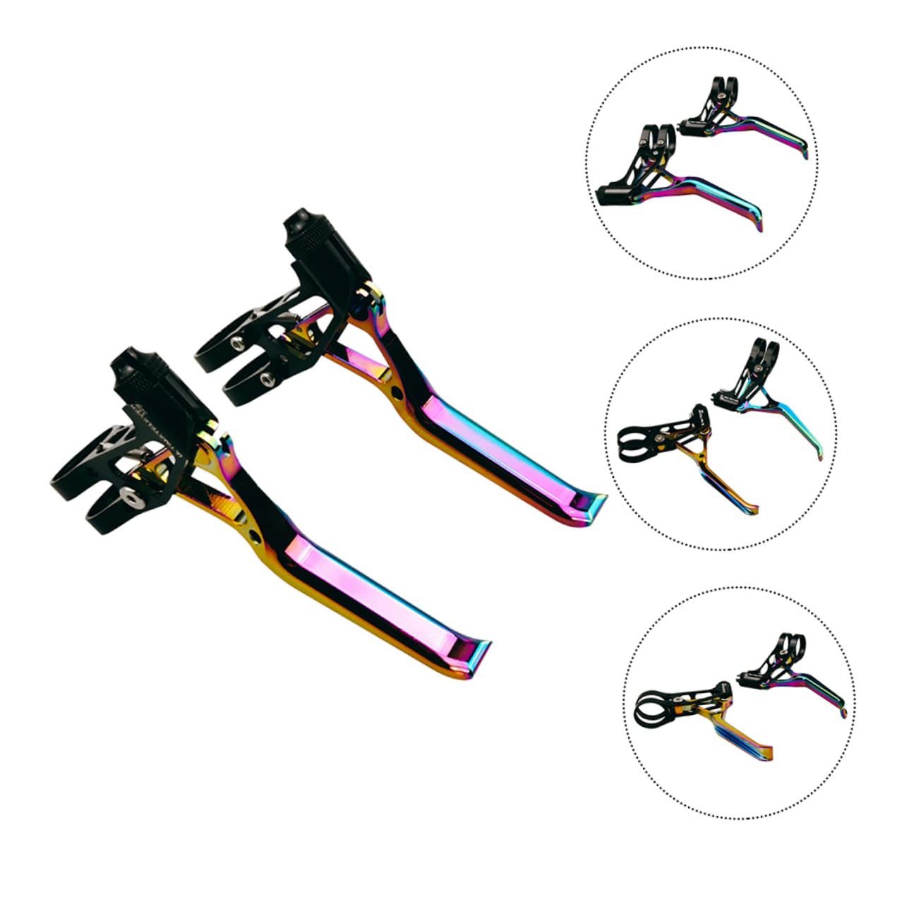 SUPVOX Leve Freni Bici in Lega di Alluminio Leggere 1 Paio | Cnc Lavorazione, Struttura Cava Antiusura, per Cavi Testa Piccola e Bici Pieghevole o Mountain Bike