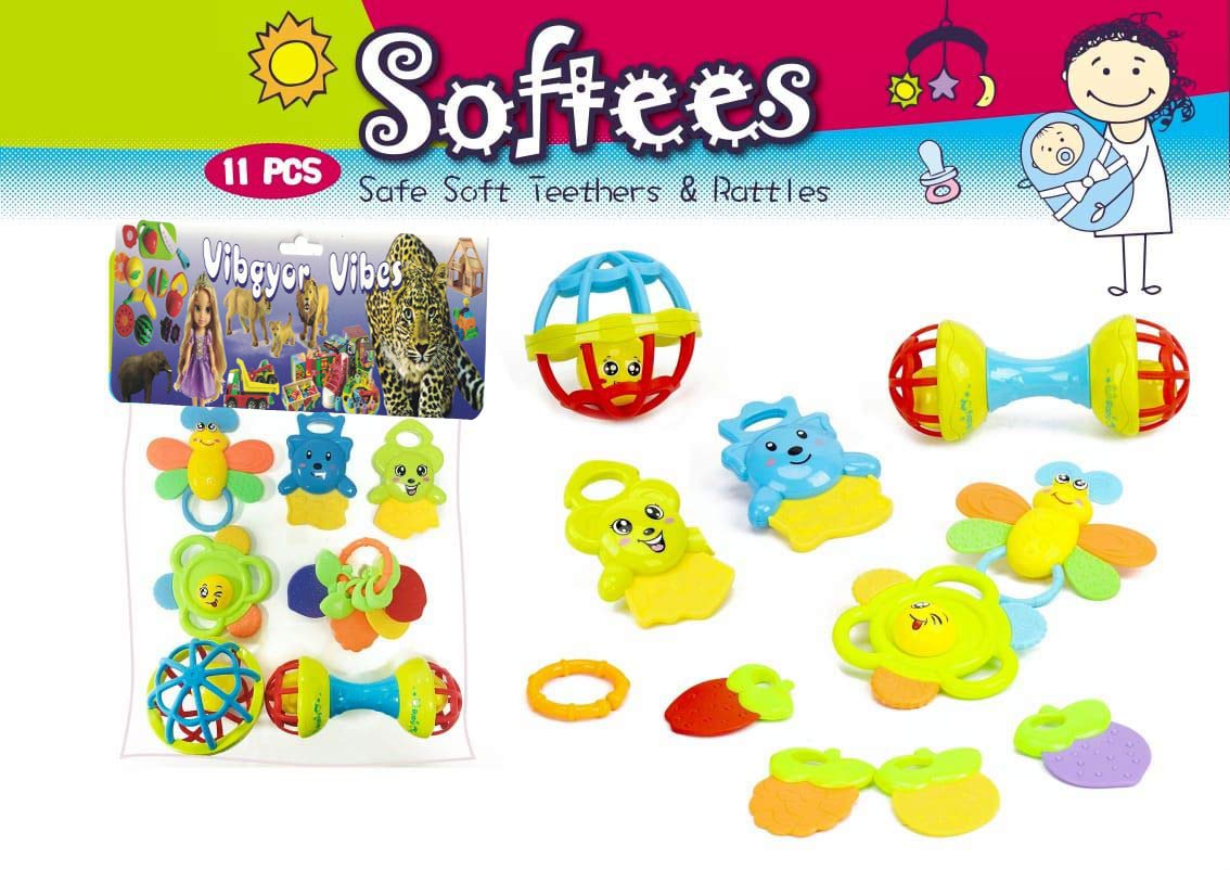 Vibgyor Vibes™ Colourful Non Toxic Rattles and Teethers- Pack of 11 Items. (B07WMQNP21) Amazon Price History, Amazon Price Tracker