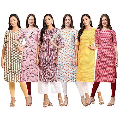 Image of Pinkmint Women's Crepe Digital Print Straight Kurta