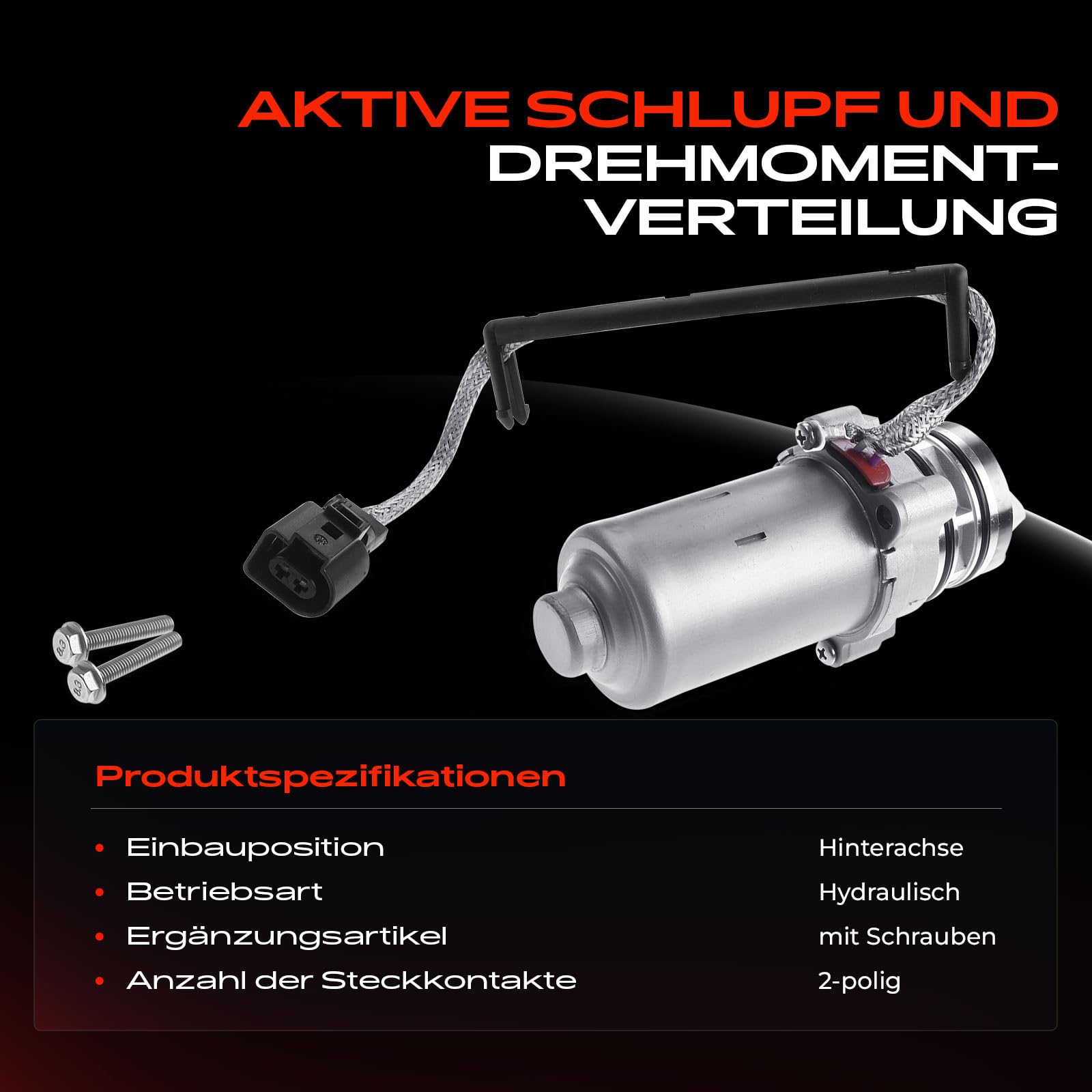 Frankberg Lamellenkupplungspumpe Hinterachse Kompatibel mit A1 2014-2018 A3 2012-Heute Q3 2013-Heute TT 2014-Heute Octavia III 2014-Heute Golf 2014-Heute Replace# 0CQ598549