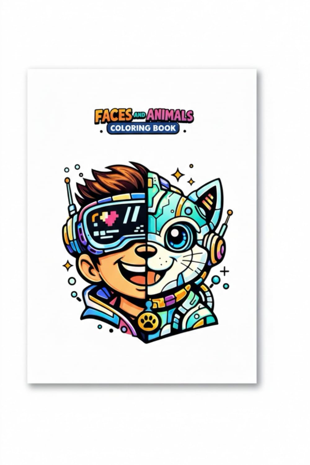 Black & White + Animal Colouring Book For Age 4-8: Unique & Interesting Image to Fill Colour for Children