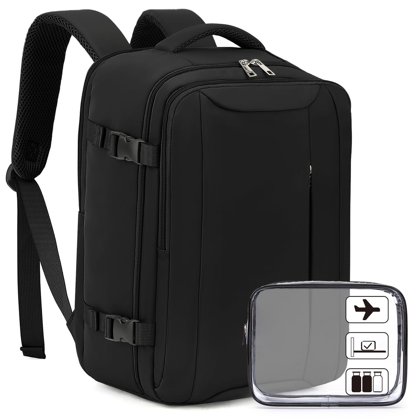 Xkdoai for Easyjet Cabin Bag 45x36x20, Travel Backpack with TSA Approved Clear Bag, Carry-ons Cabin Backpack for Travelling Underseat Cabin Bag Laptop Backpacks Luggage Set — view 18