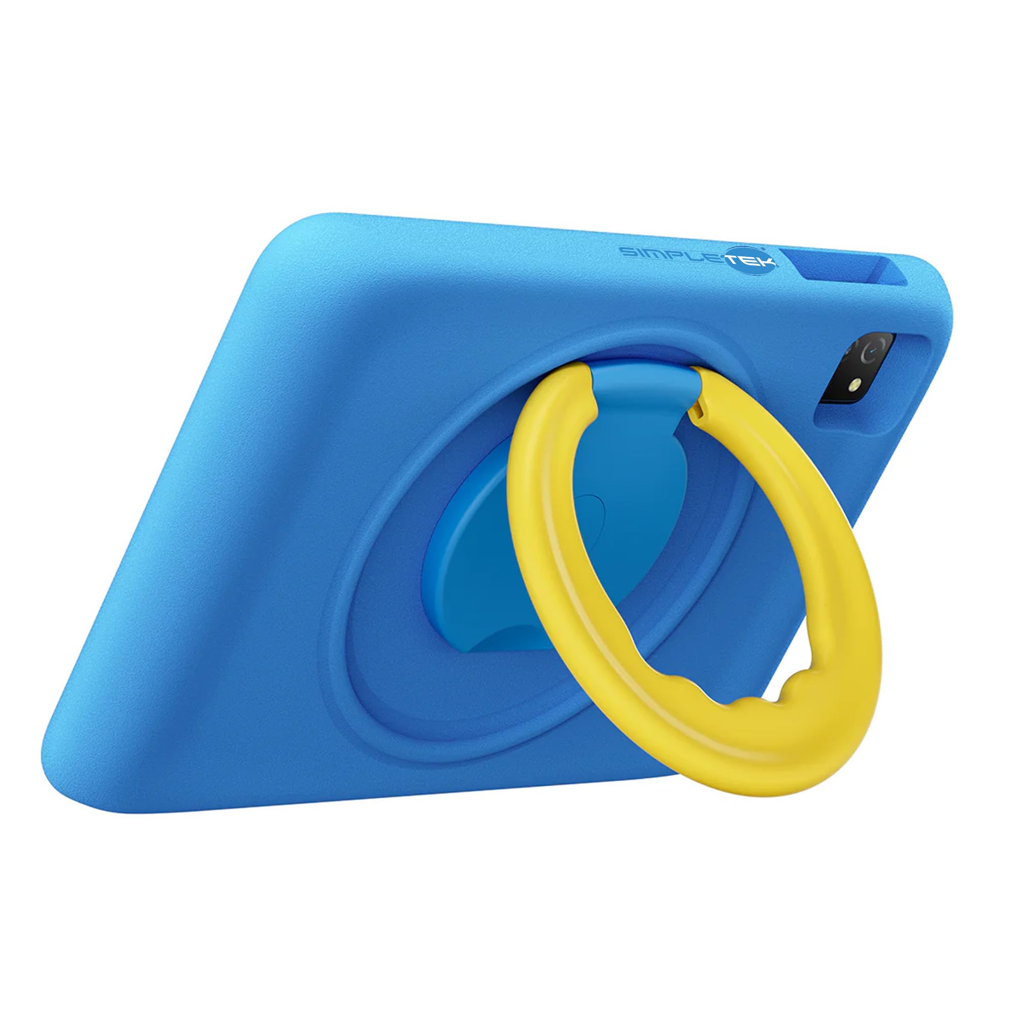 SIMPLETEK - Tablet per Bambini 10” - Android 14-128GB Storage - RAM fino a 12GB (4GB+8GB Virtuali) - Batteria 5100mAh - Case Protettivo Antiurto Incluso
