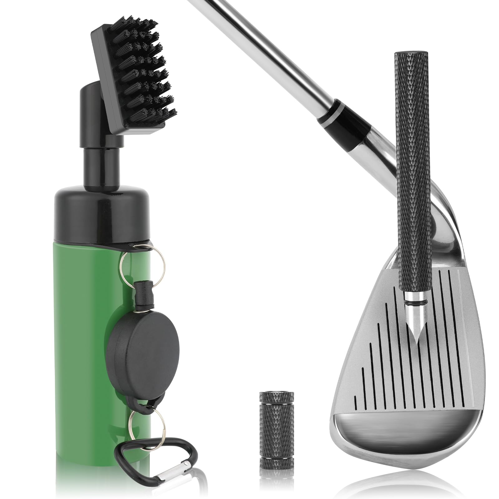 TopflyGolf Club Cleaner Brush Set with Groove Sharpener Tool & Pro Golf Club Brush Hold 5oz of Water