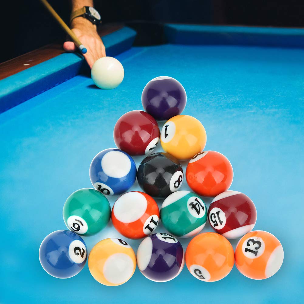 Palline da biliardo da biliardo, 16 pezzi 32mm Palline da biliardo da biliardo in resina ecologica in resina di poliestere Set di palline da biliardo Set Mini Palline da biliardo Giocattolo Tavolo da