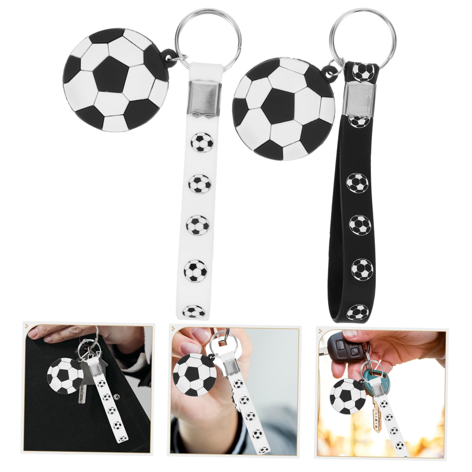 GALPADA 5 Set Portachiavi Da Calcio Maglia Da Tifoso Biliardo Cordini Portachiavi Con Pallone Da Calcio Portafoglio Sportivi Da 12 pezzi*5
