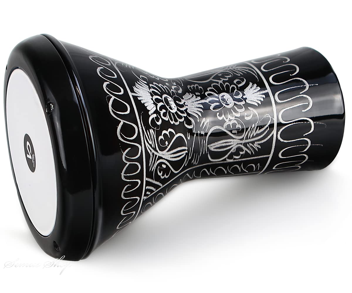 Darbuka - Tamburo orientale per bambini, in alluminio pressofuso inciso a mano