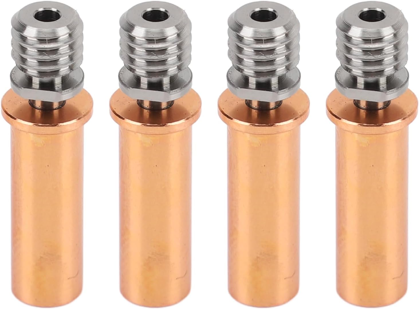 3D Printer Professional Copper Alloy Heatbreak Upgrade Kit for Improved Printing Performance, 4 Pcs All Metal Throat Tubes for 3D Printer Enthusiasts (#1)
