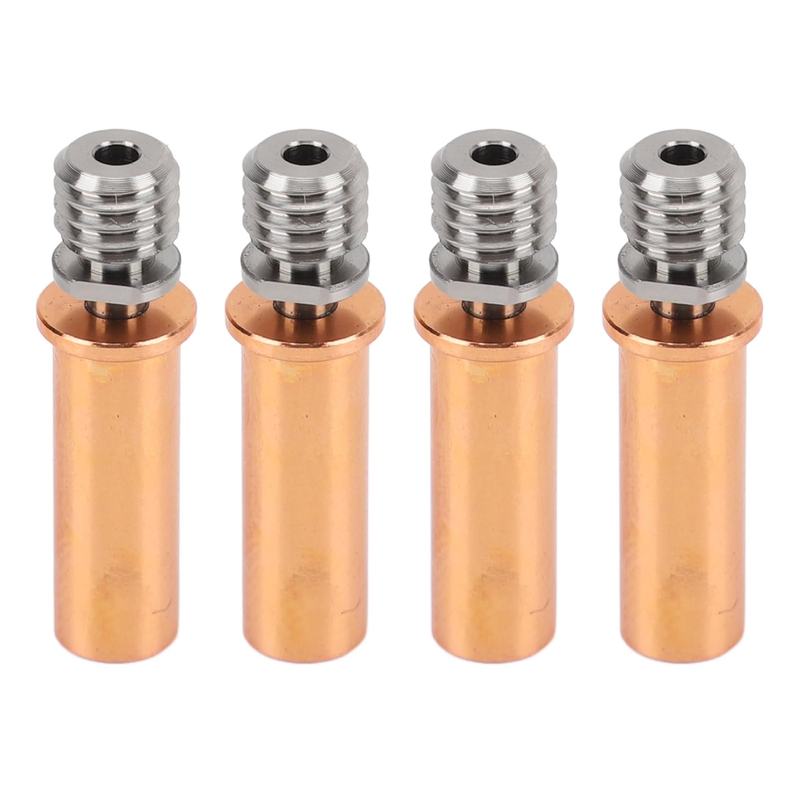 3D Printer Professional Copper Alloy Heatbreak Upgrade Kit for Improved Printing Performance, 4 Pcs All Metal Throat Tubes for 3D Printer Enthusiasts (#1)