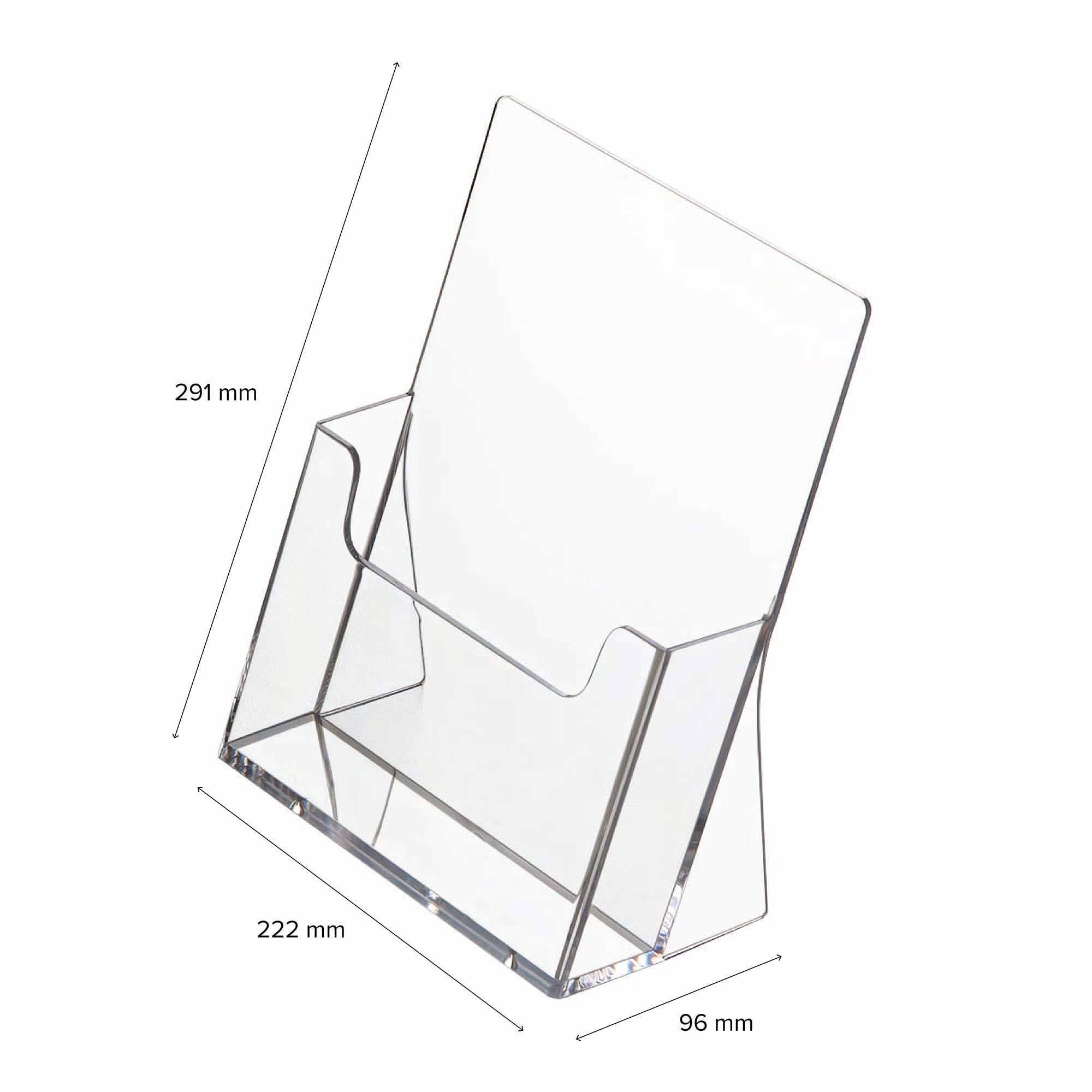 Espositore Portadepliant DIN A4 Da Pavimento - In Alluminio E Acrilico Per Opuscoli E Volantini - Foto 3