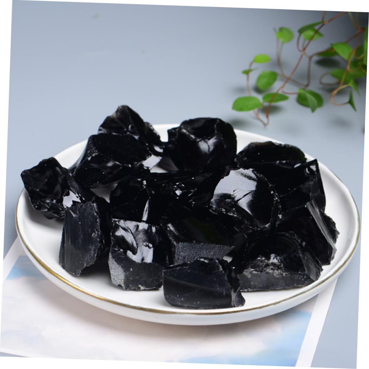 VALICLUD 5 Sätze Obsidian Duftstein Chakra-ausgleichssteine Natürlicher Obsidianstein Obsidian-dekoration Obsidianstein Für Zu Hause Obsidiansteine Natürlicher Kristall Schwarz 5 Stücke * 5