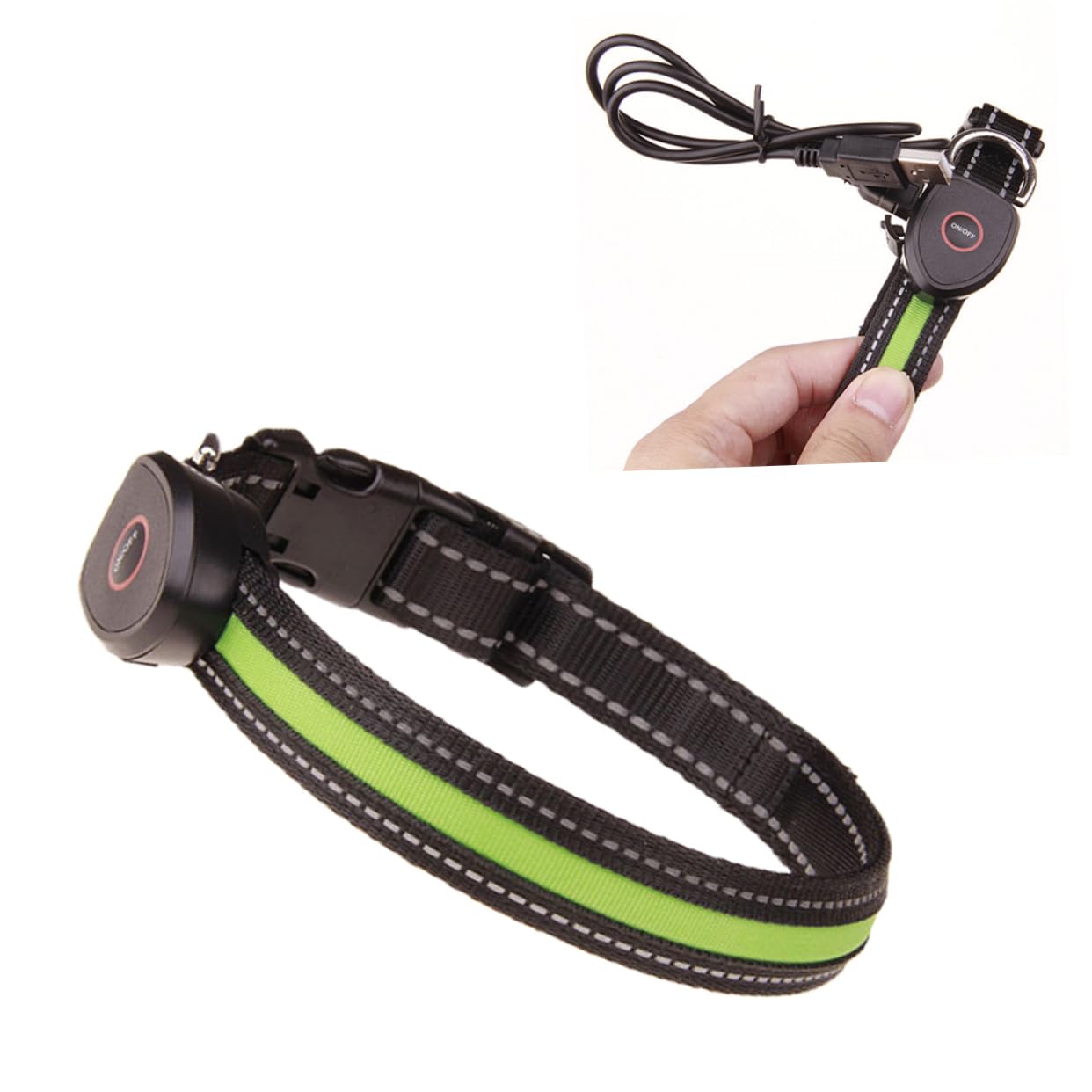 Didiseaon 3 Pz Collane Collana Collare Lampeggiante Per Animali Domestici Collare Per Cani Collare Per Animali Domestici Colletto Illuminato Anello Della Catena Addebitabile