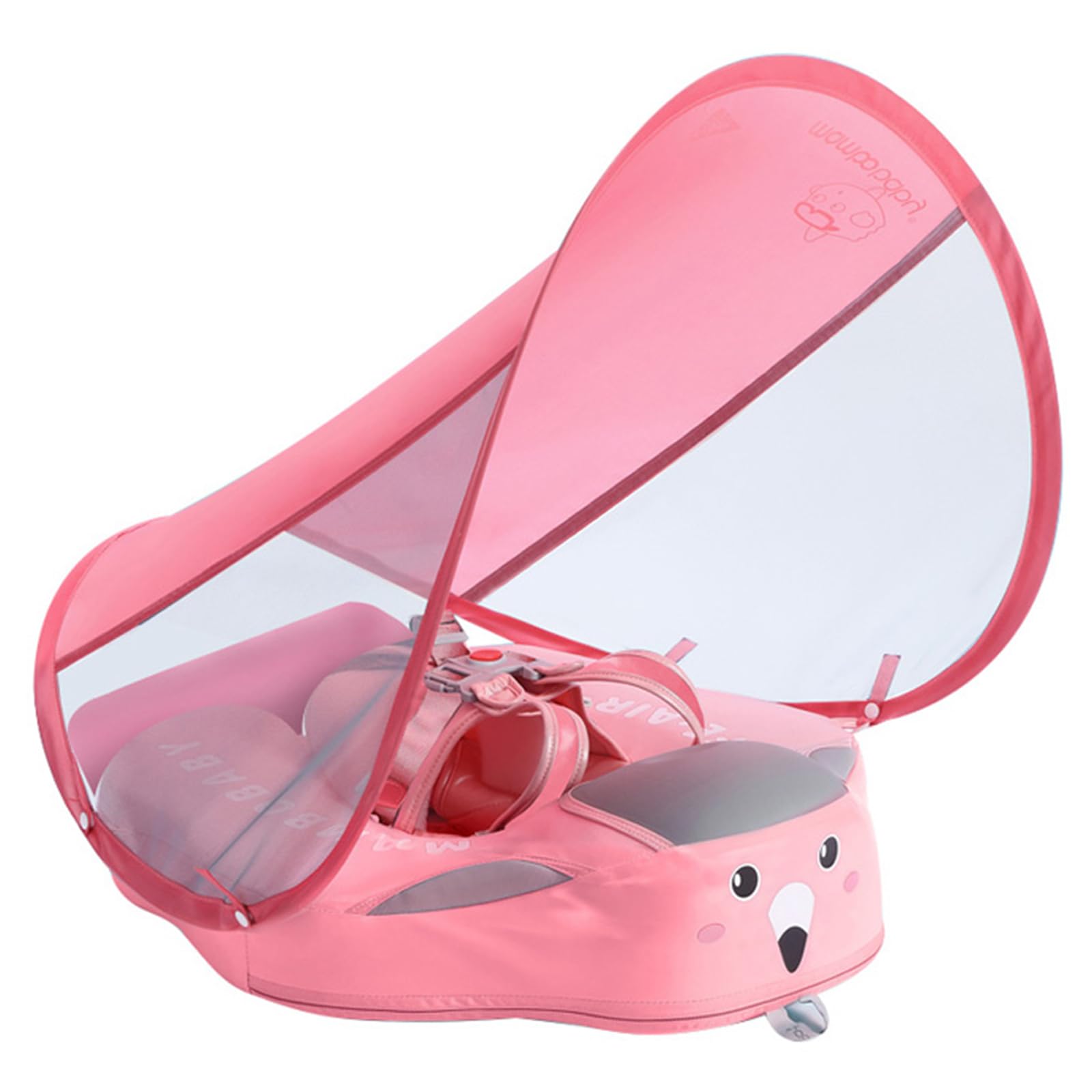 Mambobaby (マンボベイビー) フロート キャノピー付き 空気注入式 水泳トレーナー 3~24か月 乳幼児用 フリップを避けるデザイン UPF 50+ 安全で快適なベビープールフロート