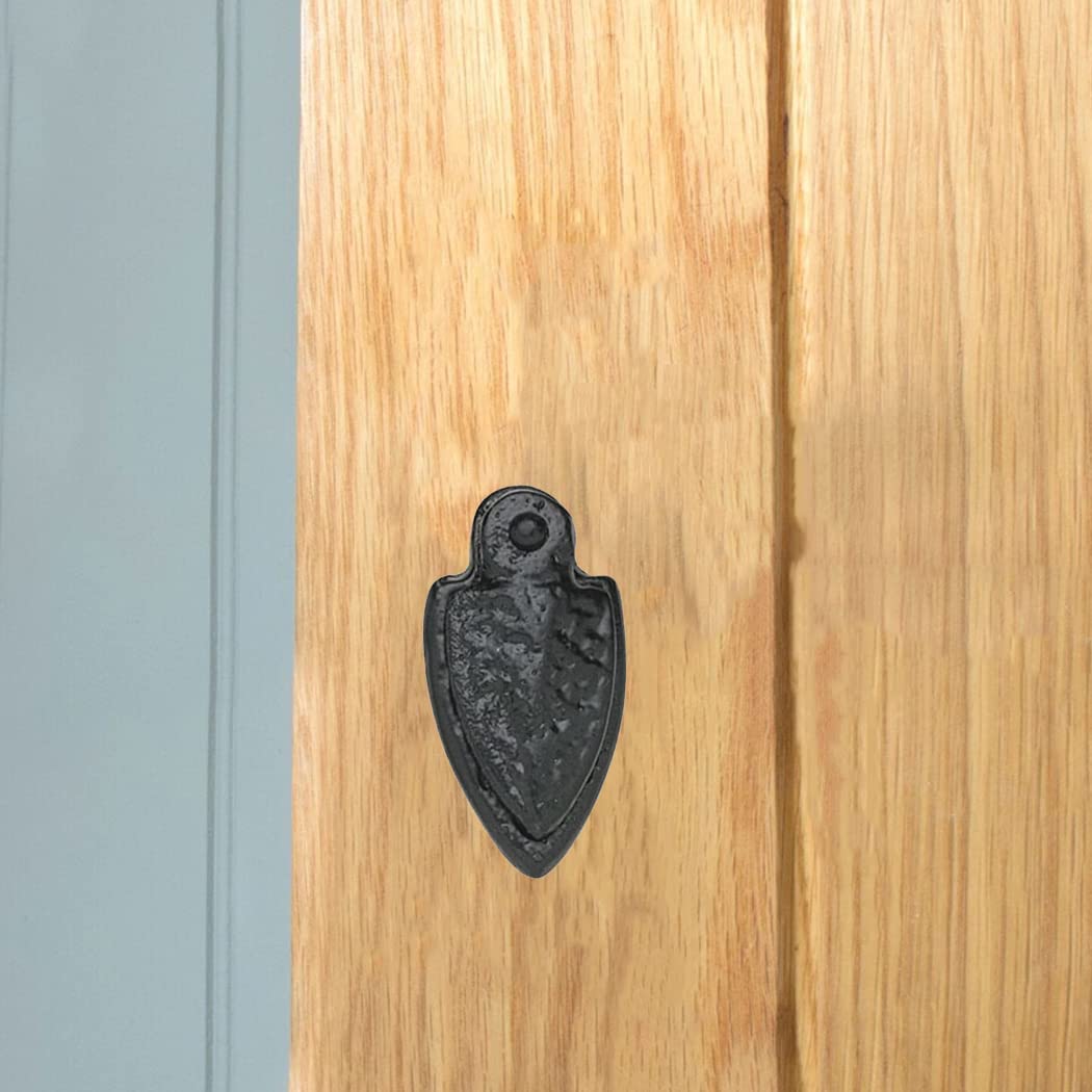 I Ironmongery Solutions Black Ironmongery Solutions® Cast Iron Escutcheon Plates Keyhole Cover Key Hole Door Lock Accessories (Covered Escutcheon)