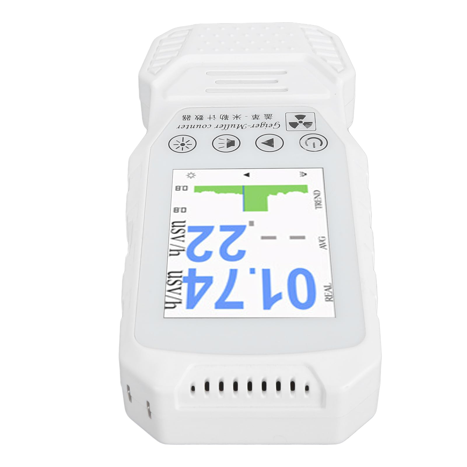 Nuklearstrahlungsdetektor Geiger Counter TFT HD Farbanzeige USB -Wiederaufladungsstrahlungsmonitor Messgerät für X Strahlen y Strahlen β -Strahlen Materialinspektion Umwelttests