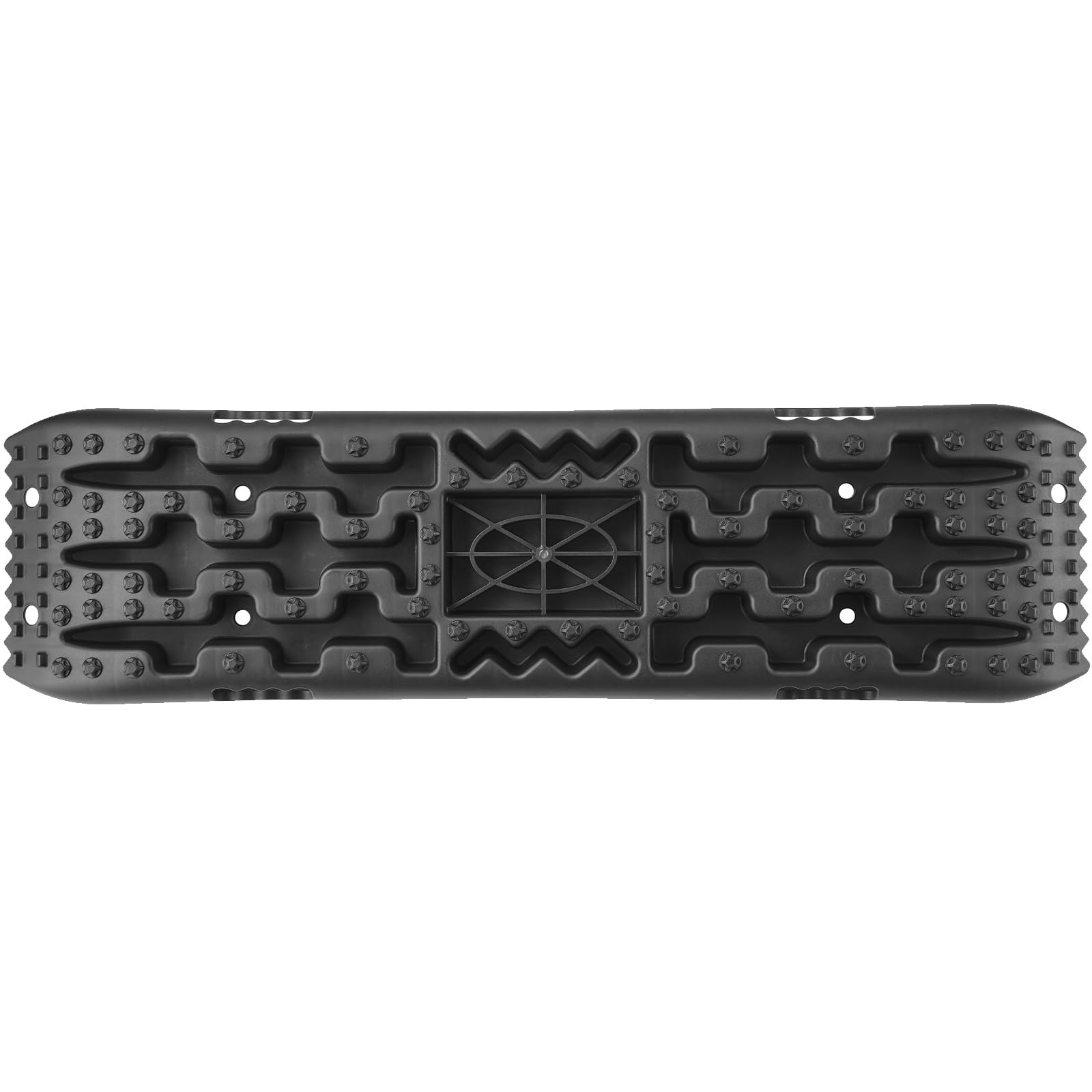 VEVOR Placa de Aterrizaje de PP 10 T Estera de Tracción para Todoterreno/Coche/Pick-up/SUV/RV Tabla de Recuperación de Arena y Lodo de Nieve Bolsa de Almacenamiento, Larga, Negra, 2 Piezas