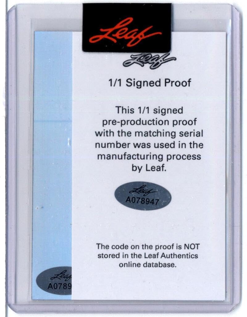 2022 Leaf Vivid Autograph Gabriel Arias Robby Snelling Proof RC Rookie AUTO 1/1 Cleveland Guardians Baseball Trading Card