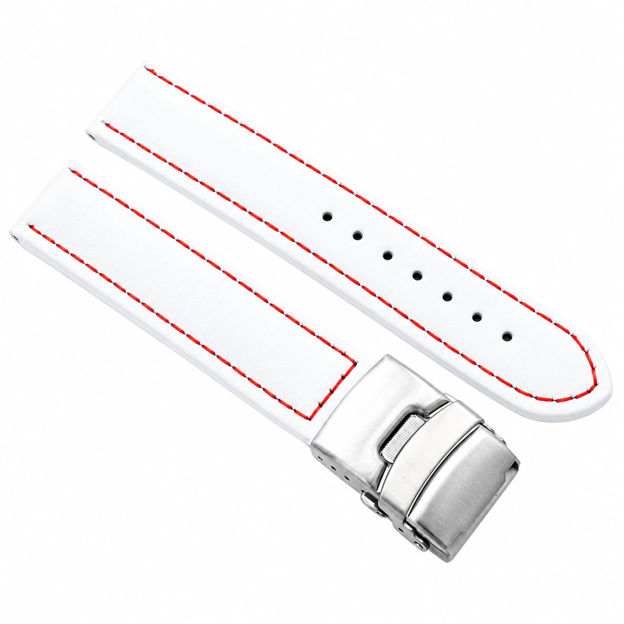 Sulla Leder-Uhrenarmband mit Faltschließe | Edelstahl, 5.0 mm Stärke