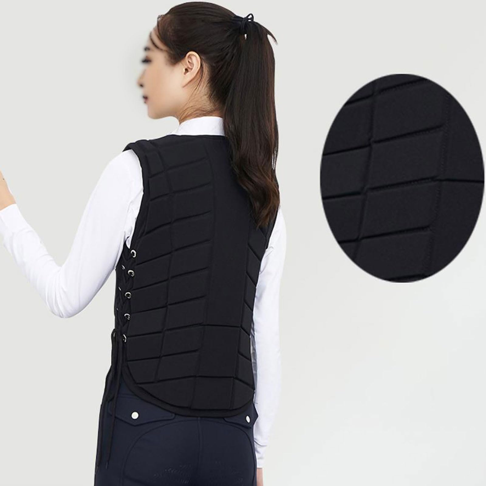 Chaleco Protector Ecuestre Unisex Adultos,Chaleco de Equitación Ajustable,Chaleco para Montar a Caballo Equitación,Equipo de Protección,para Hombres,Mujeres,Jóvenes,Niñas