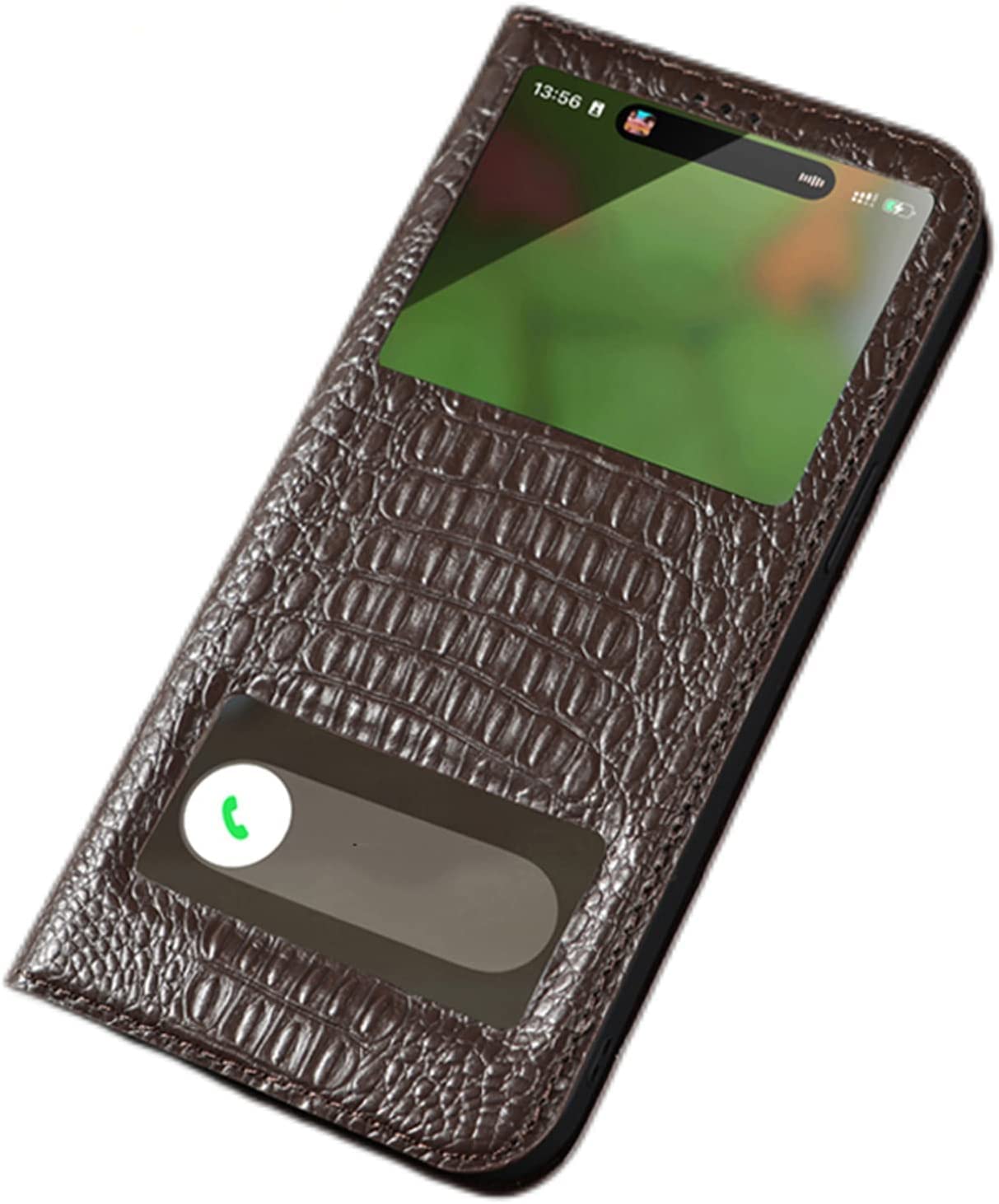 Étui en cuir véritable pour iPhone 14 Pro protection clapet pour votre quotidien