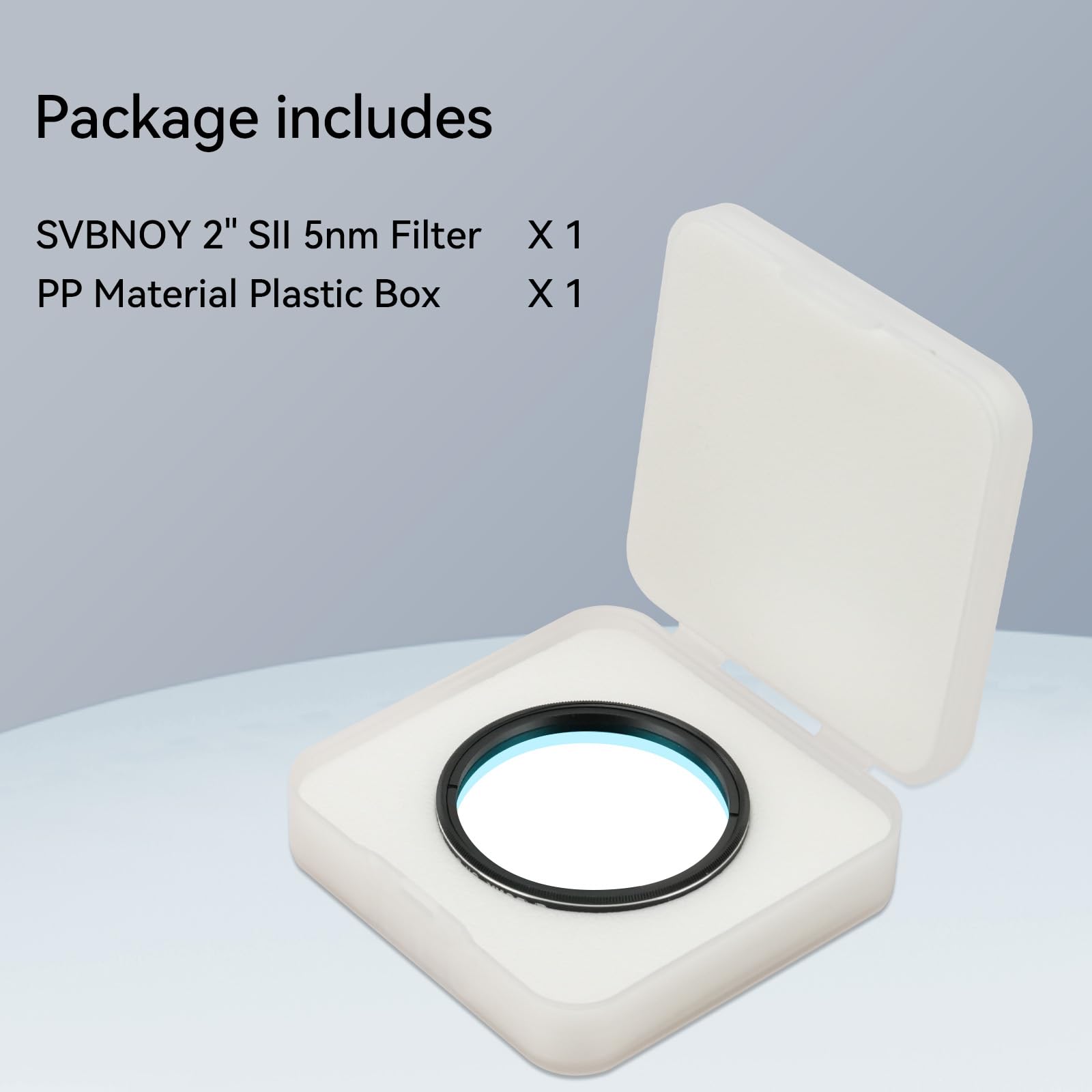 Svbony SV227 Filtre de Télescope 2" SII-CCD 5nm pour Ciel Profond à Bande étroite, Anti Pollution Lumineuse Bloque IR pour l'Astrophotographie