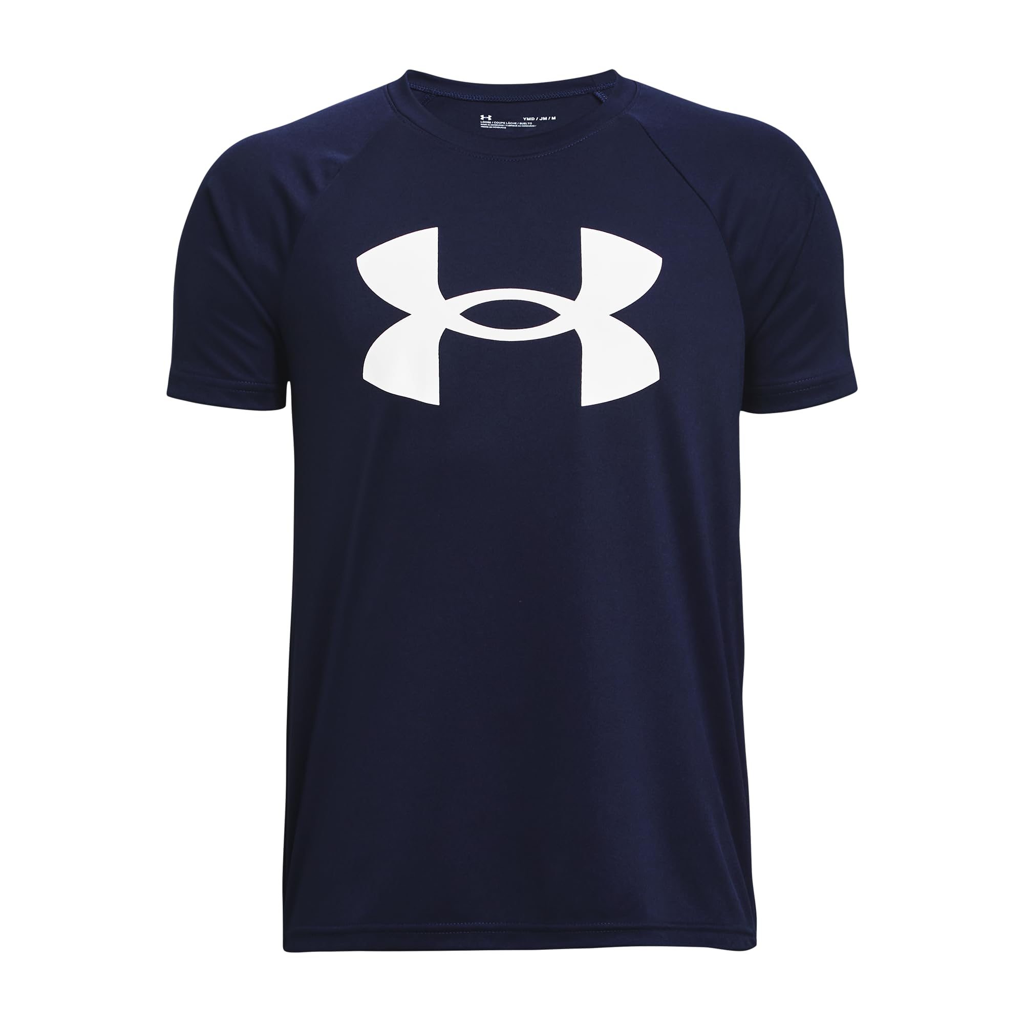 Boys' UA Tech Big Logo SS, Sports T Shirt with Logo, Super-Soft Sportswear, Boys' T-Shirt with Short Sleeves, YXS