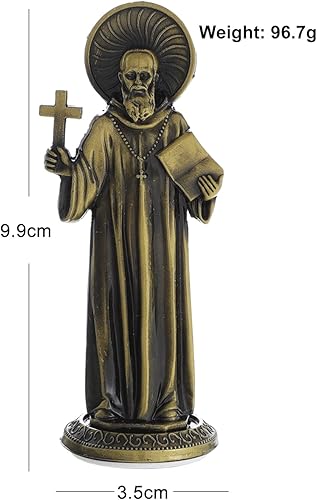 Miniatura 2 de KOMI Decoración de tablero de instrumentos de automóvil con cruz y regla de San Benito, regalo de seguridad para conductores nuevos y viejos,