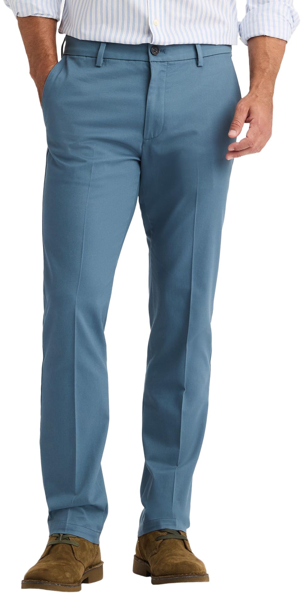 Dockers Men's Signature Stain Defender Slim Creased, Bering SEA, 31 34