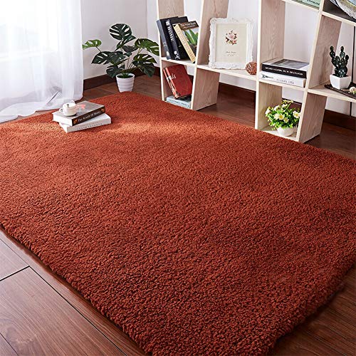 Tapis antidérapant pour salon marron lavable qui sèche vite - 5
