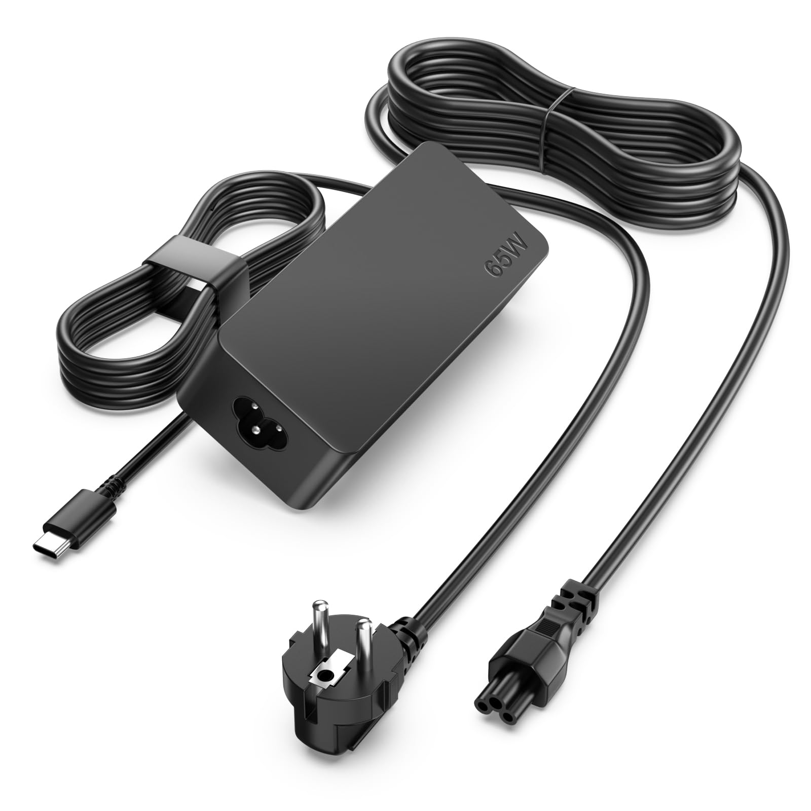 Caricatore USB C 65W per Lenovo ThinkPad X1 Carbon T14 T480 T490, Yoga, HP, Dell, Acer