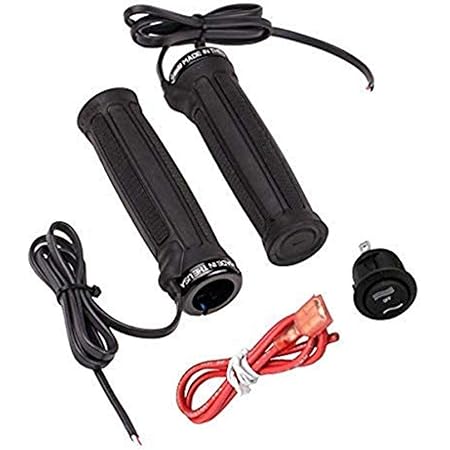 Heat Demon 215049 High/Low ATV Clamp-On Heated Grip Kit with Round Rocker Switch, Black