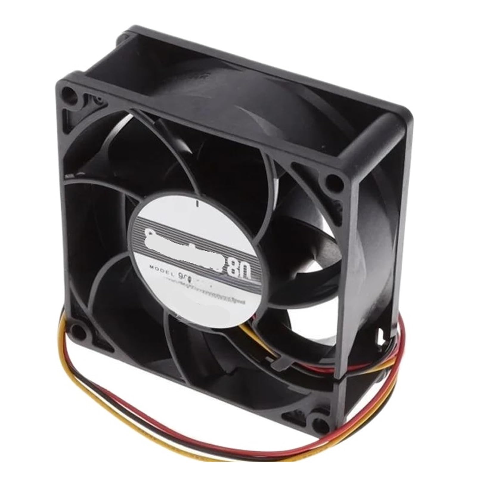 Ventilateur 12VDC 80X80X32mm à forte pression statique 3,72W avec capteur de rotation 3 fils