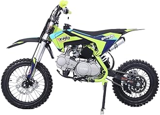 X-PRO 125cc Kids Dirt Bike Pit Bike Youth Dirt Pit Bike with 4-Speed Semi-Automatic Transmission, Big 14"/12" Tires!