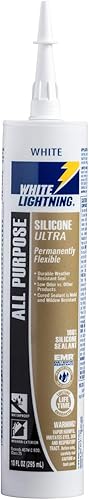 Miniatura 2 de White Lightning W11111010 Sellador de silicona multiuso Ultra 100% multiusos, transparente, 10 onzas líquidas