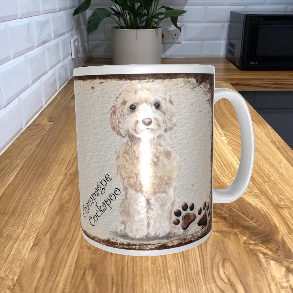 Shawprint Limited White Champagne Cockapoo 11Oz Coffee Mug My Dog's Rules Theme 220Drmug