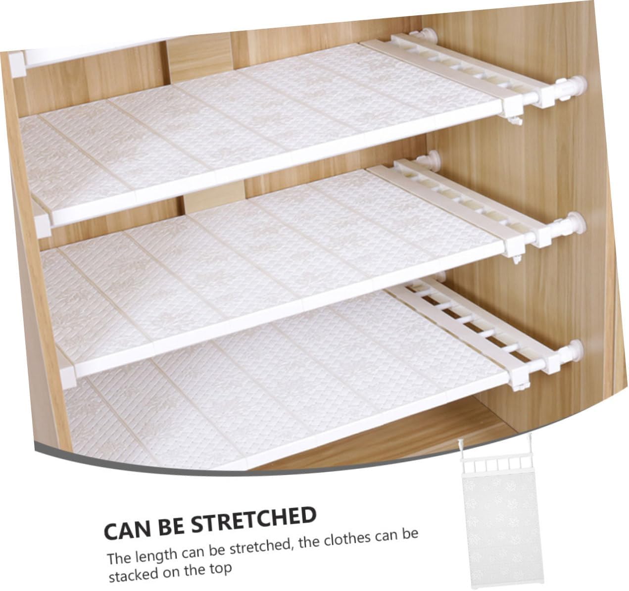 Zerodeko 1pc Retractable Wall Shelf for Closet Organization Punch Household Storage Rack for Clothes Shoes and Sundries Easy Installation