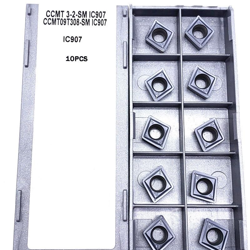 10 piezas CCMT09T Carburo insertos para torno CNC miniatura 3