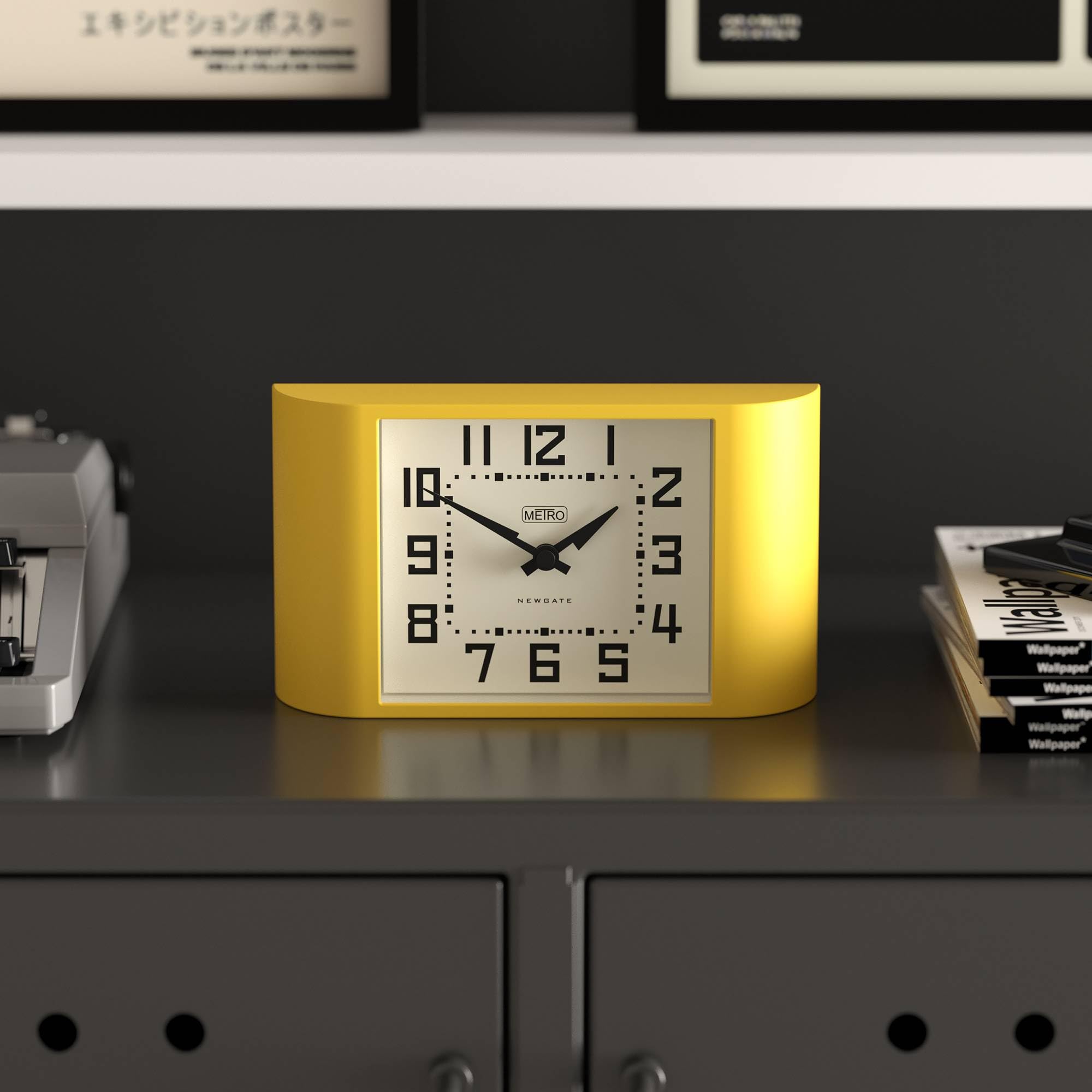 NEWGATE Mini Metro Mantel 置時計 イエロー NEWGATE® Mini Metro desk clock | Retro mantel clock | Citrus