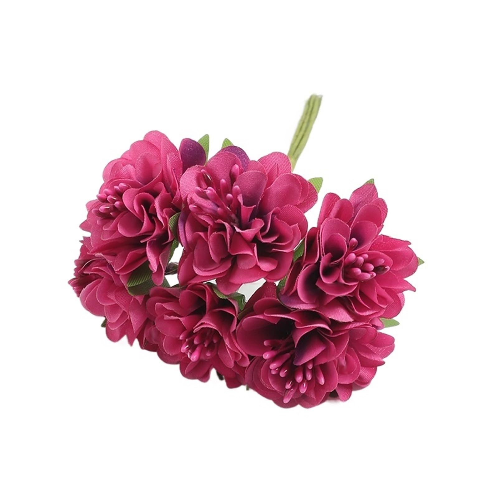 XIANGMLING 6Pcs Mini Artificial Silk Carnation Flowers Bouquet for Home Wedding Party Decoration Wreath(Color4)