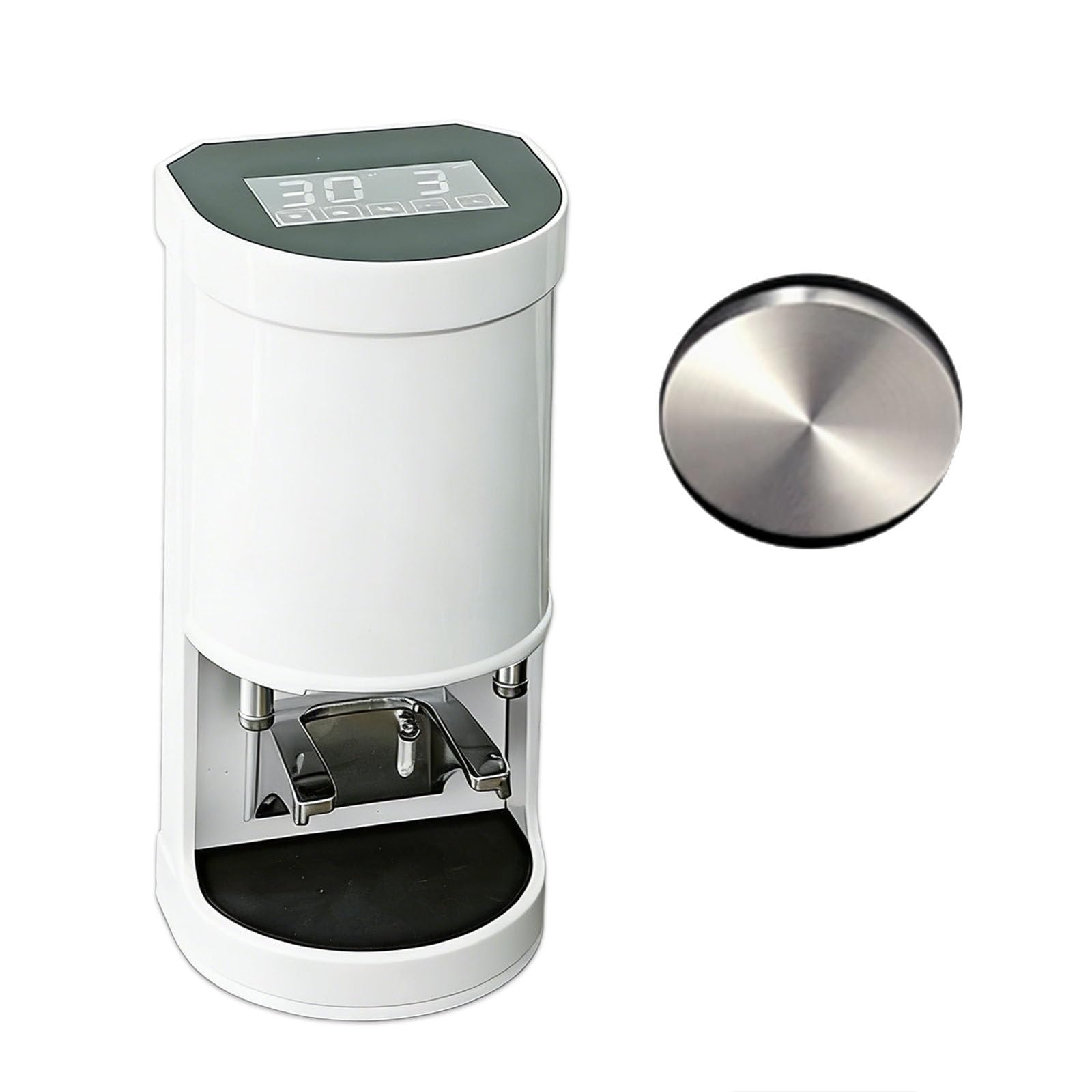 Tasseur À Café Automatique 58 Mm, Tasseur Antiadhésif Professionnel pour Expresso, Machine À Café Efficace (58 Mm) White-Flatversion