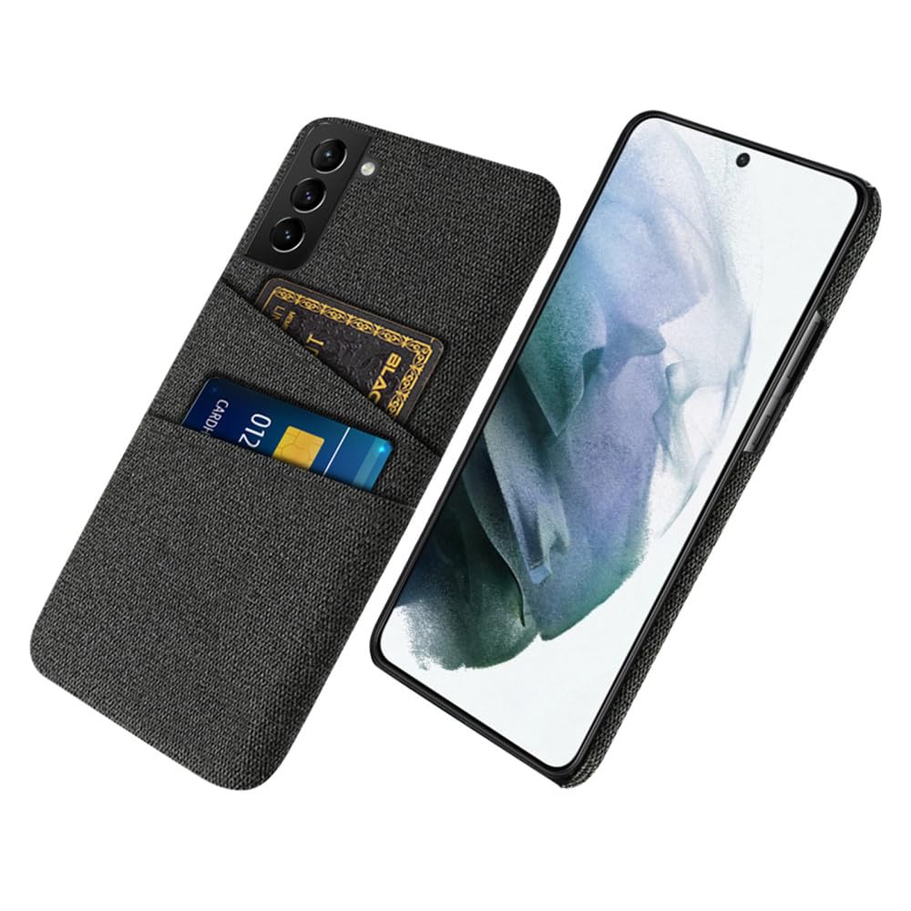 Coque de luxe en tissu noir pour Galaxy Note 20 double carte - 7