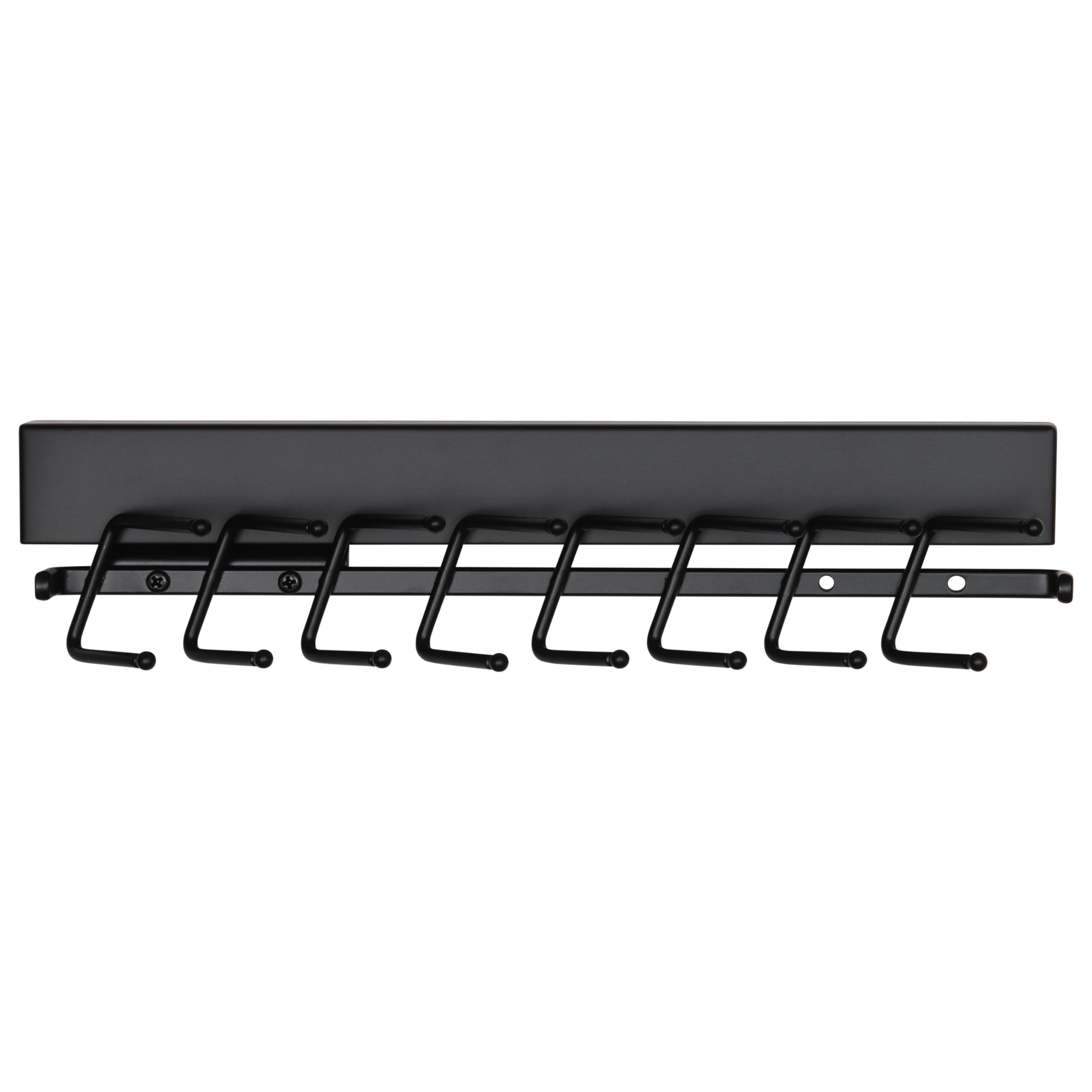 Glideworx Tie and Belt Organizer-Closet Tie Rack-Tie Organizer for Men-Belt Holder-Belt Organizer for Closet/Belt Hanger for Closet-Belt Rack-Black