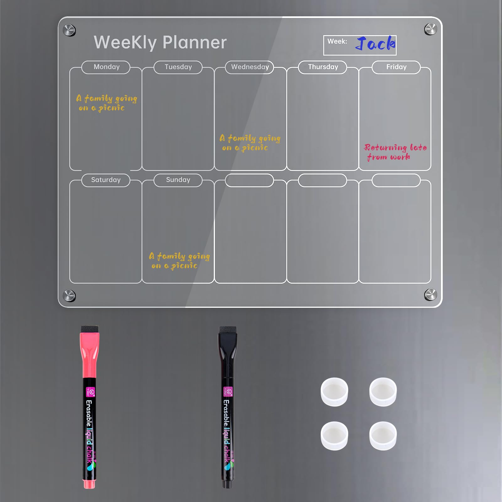 Lavagna Magnetica Settimanale Per Frigorifero - Planner Per I Pasti Calendario Familiare Organizzati Con Il Planning Per Ridurre Lo Stress Nella Tua Vita