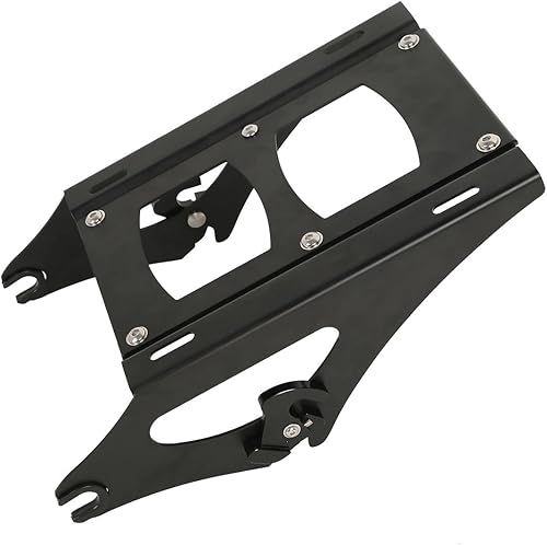 Miniatura 8 de TCT-MOTORPARTS Paquete de maquinilla de afeitar negra de 5.5 pulgadas, soporte para respaldo de maletero para Harley Tour Pack Pak Road Street Glide
