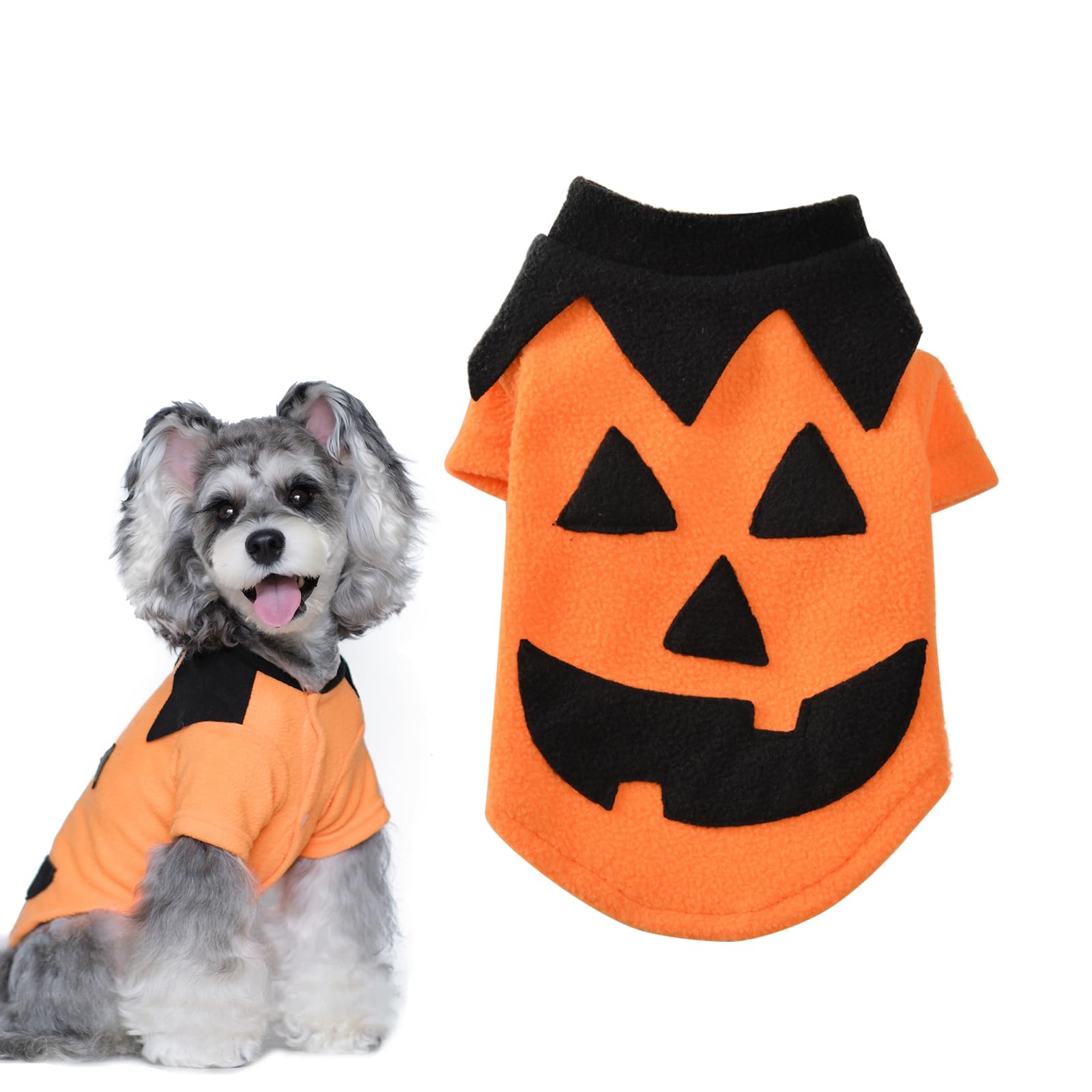 Disfraz de Calabaza para Perro Disfraz de Halloween para Mascotas Disfraz de Halloween para perros Ropa de Calabaza para Mascotas Disfraz de Halloween de Pet para Perros y Gatos Pequeños y Medianos, M