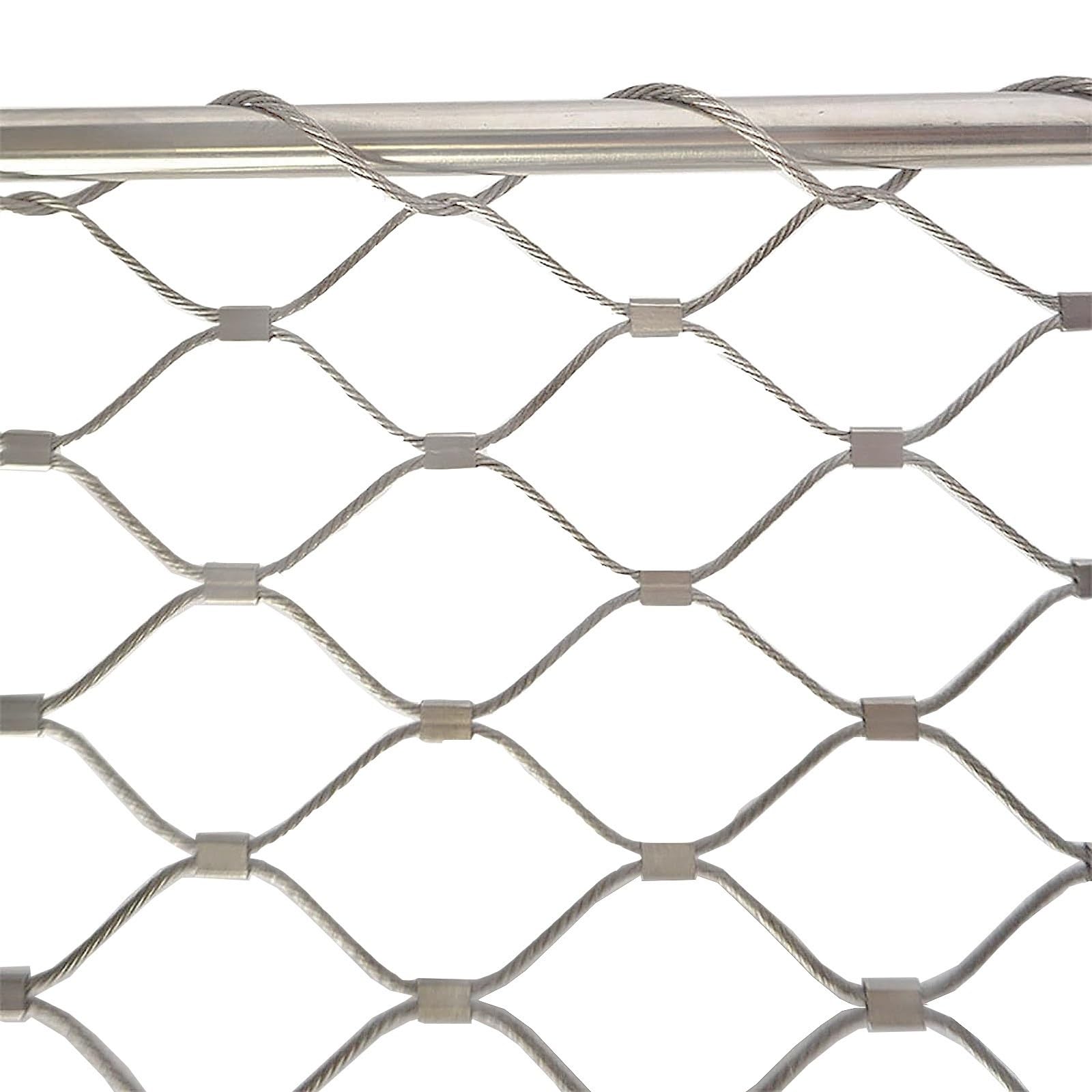Edelstahl Drahtseil Mesh - Flexibles Sicherheitsnetz für Balkon & Treppengeländer - Tierber & Garten Schutznetz