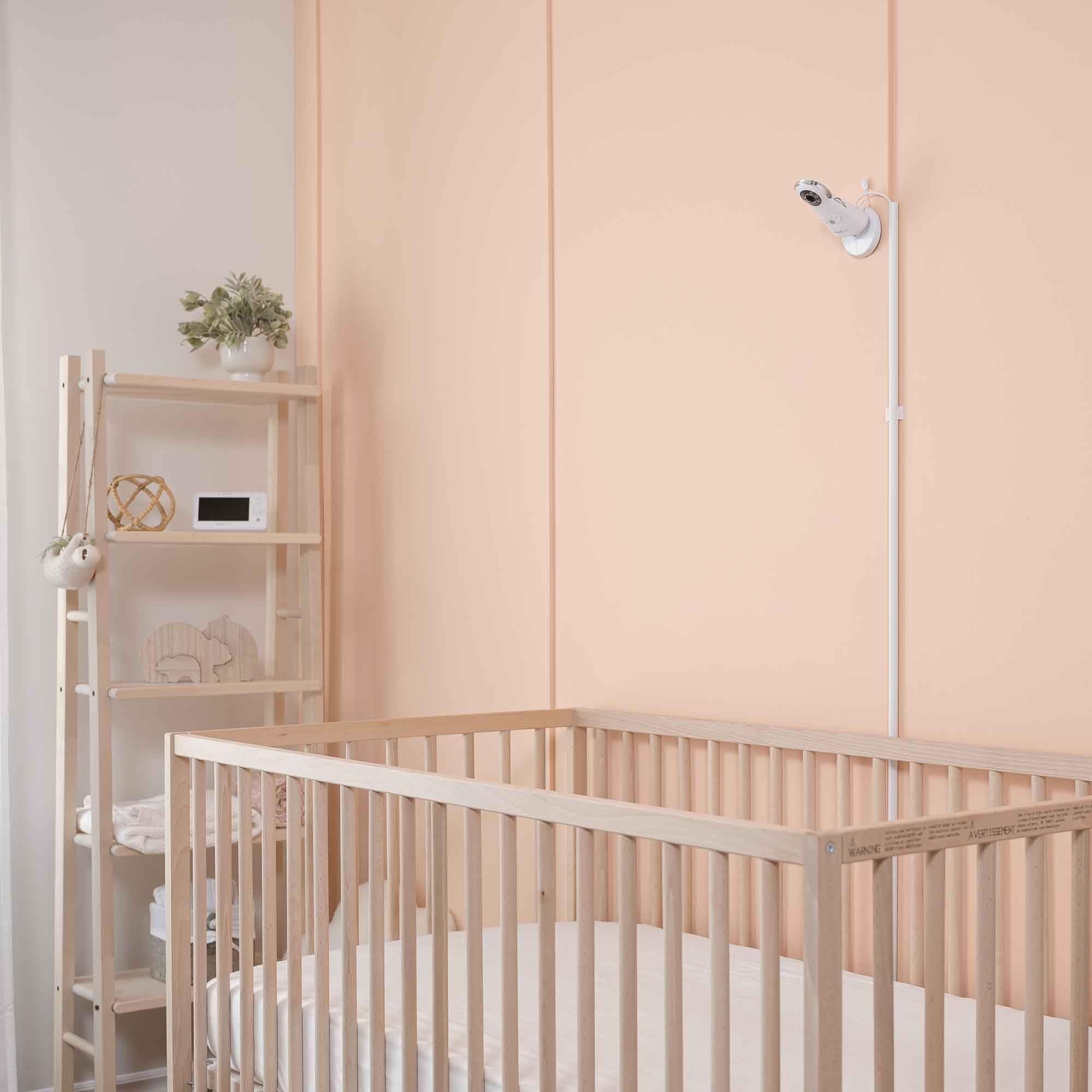 Angelcare - Babyphone Video avec Moniteur de mouvements AC25 - écran 4,3" & caméra HD - veilleuse & berceuses - Portée jusqu'à 150 mètres