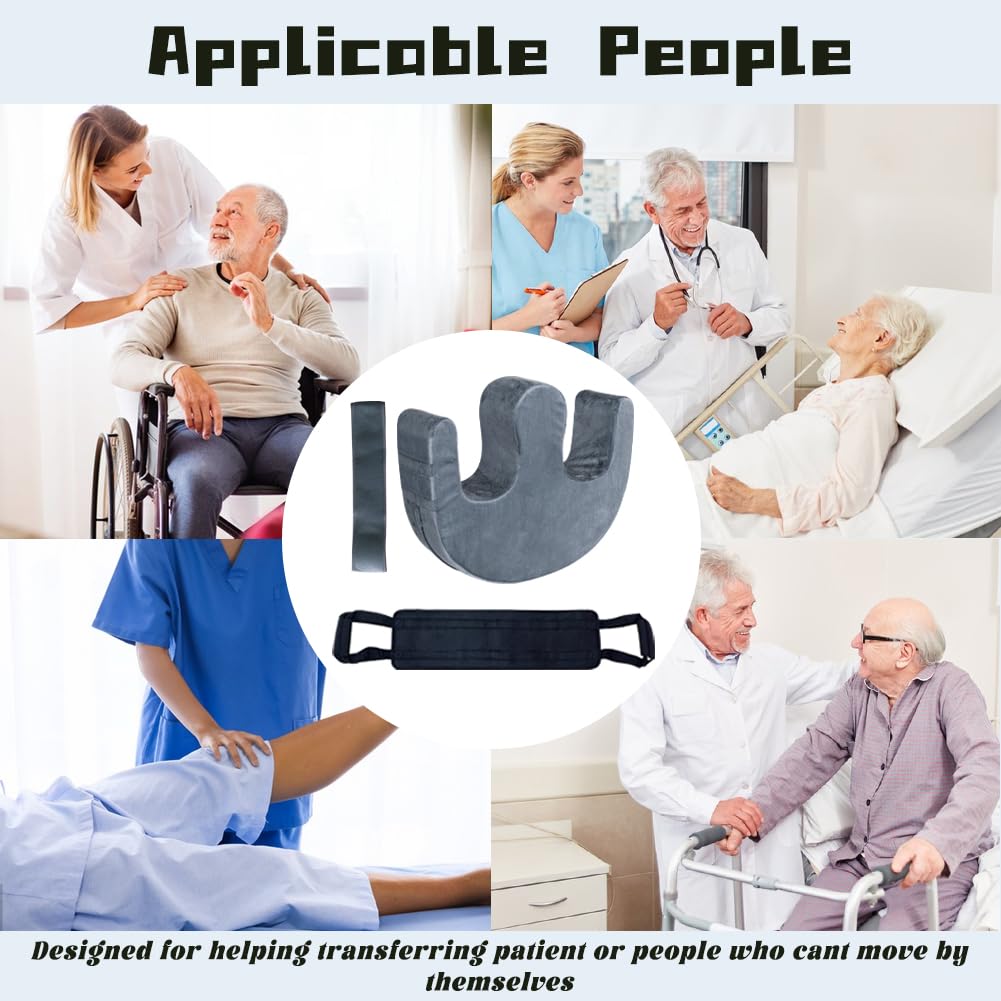 Dispositivo de giro para pacientes postrados en cama con correa de fijación y cinturón de elevación de traslado, juego de cinturón de elevación multifuncional, almohada giratoria para cama, reposo de