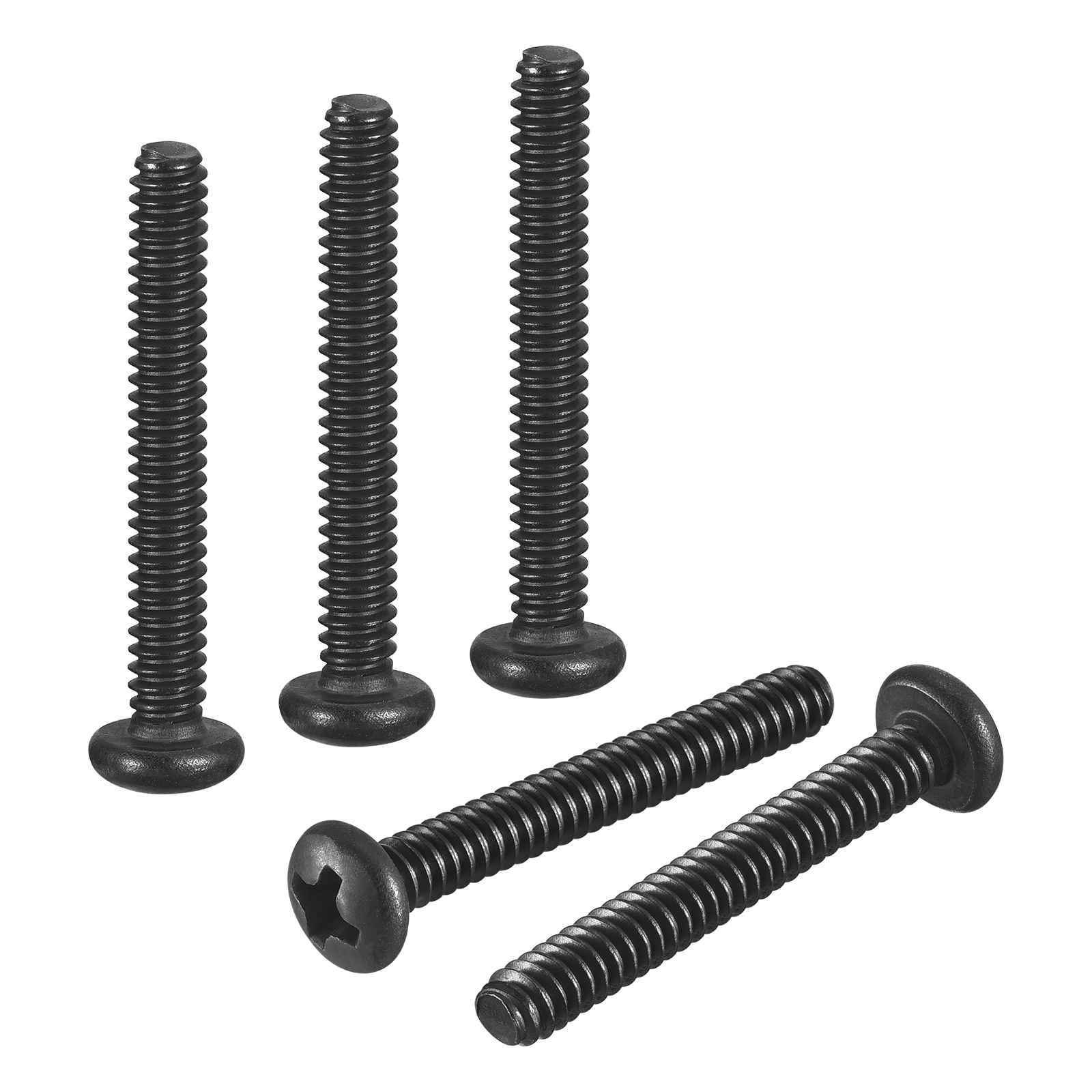 DTGN #6-32x1" Pan Head Machine Screws - 100pcs - Good for Machinery - 304 Stainless Steel Phillips Machine Screws Bolts - Black — image 1